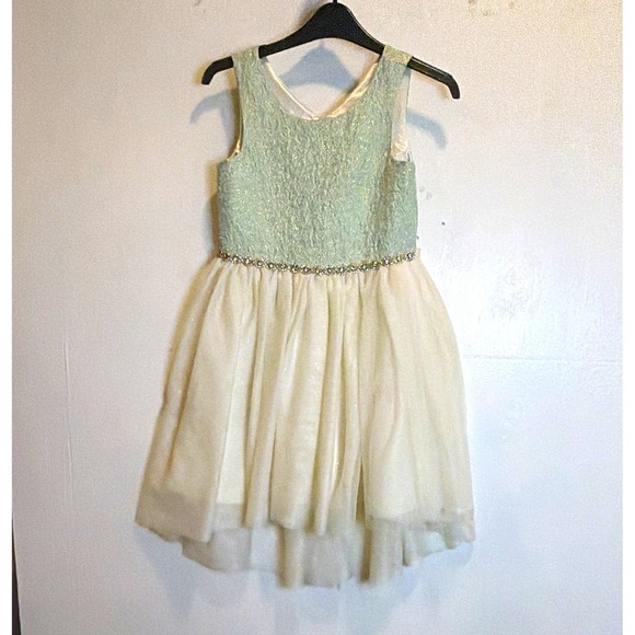 American Princess Other - American Princess Girls Dress Size 12 Ivory/Light Blue Formal